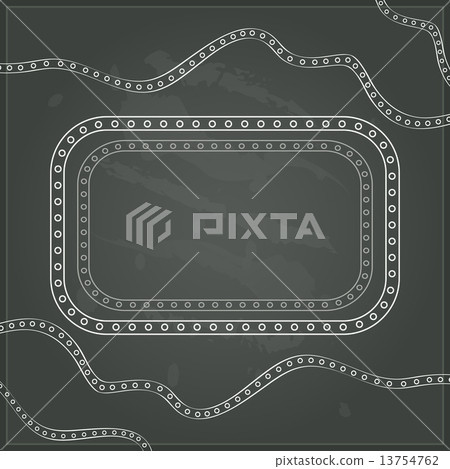 Decoration on Black Chalkboard Invitation Card Decoration on Black Chalkboard Invitation Card 13754762