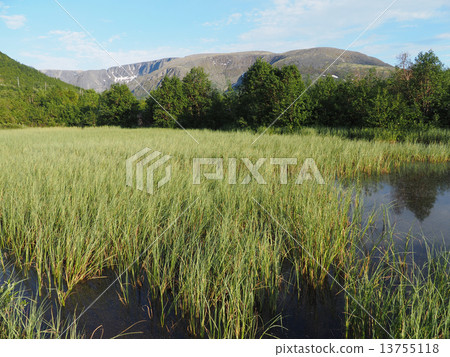 Lake in the mountains 13755118