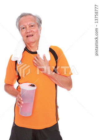 Old, man, sport, attire, cooling down, thirsty, resting, drink, exercise, tired, achievement, towel Old, man, sport, attire, cooling down, thirsty, resting, drink, exercise, tired, achievement, towel 13758777