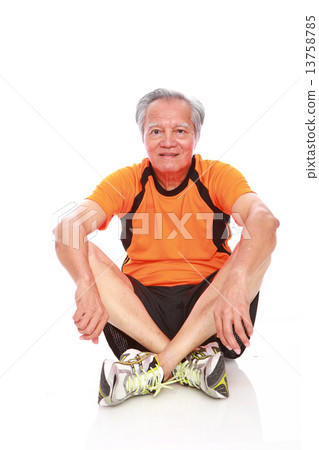 Old, man, sport, attire, cooling down, thirsty, resting, drink, exercise, tired, achievement, towel 13758785