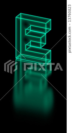 Glow wire alphabet (with reflection image) Glow wire alphabet (with reflection image) 13760823