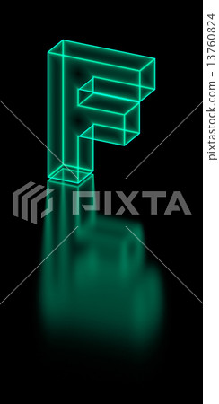 Glow wire alphabet (with reflection image) Glow wire alphabet (with reflection image) 13760824