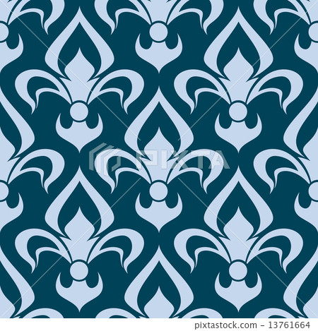 Arabesque seamless pattern with a fleur de lys 13761664