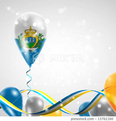 Flag of San Marino on balloon 13762160