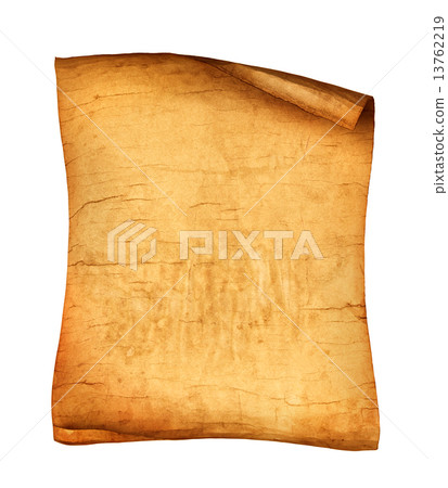 Old vintage scroll isolated on white background Old vintage scroll isolated on white background 13762219