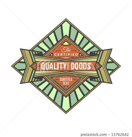 abstract colored retro vector badge label. 13762682
