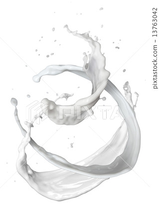 milk splash isolated on white milk splash isolated on white 13763042