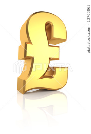 3D Gold Pound Sign 3D Gold Pound Sign 13763062