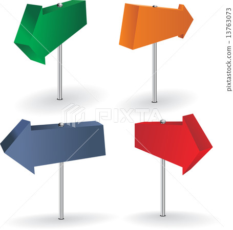 Map pin arrows set. Vector illustration 13763073