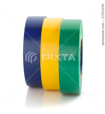 adhesive tape tool isolated on white adhesive tape tool isolated on white 13763294