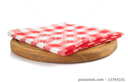 napkin at cutting board on white napkin at cutting board on white 13764101