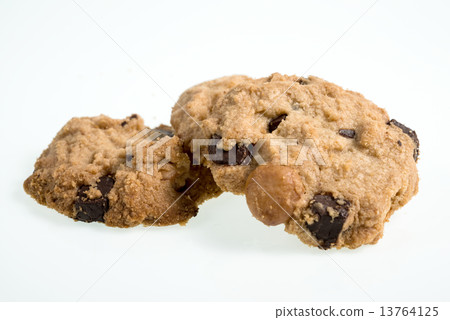 Chocolate chips cookies isolated on white Chocolate chips cookies isolated on white 13764125