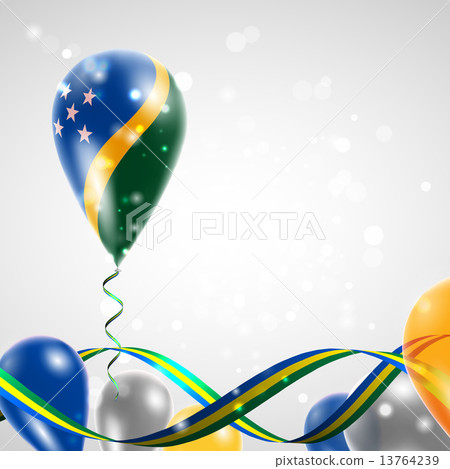 Flag of Solomon Islands on balloon 13764239