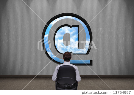 businessman looking on email businessman looking on email 13764997