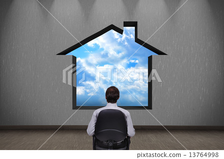businessman looking on house 13764998