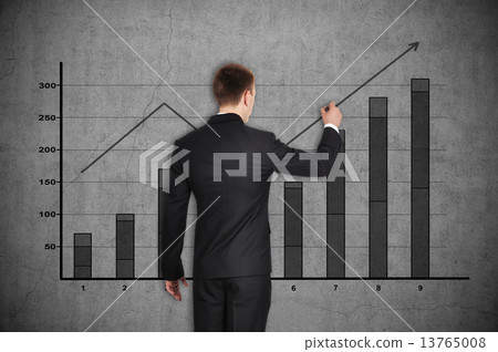businessman drawing chart businessman drawing chart 13765008