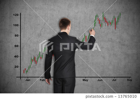 businessman drawing candle chart businessman drawing candle chart 13765010