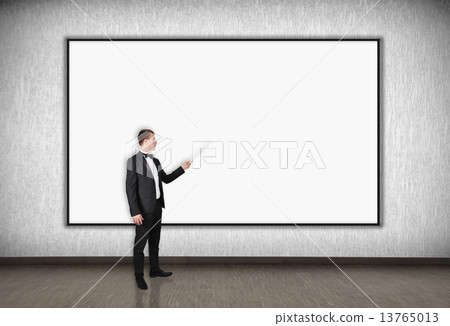 businessman with a pointer 13765013