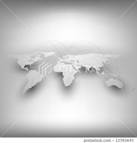 World map, network connection concept. Infographic for business design and website template 13765645