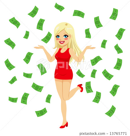 Sexy Blonde Under Money Rain Sexy Blonde Under Money Rain 13765771