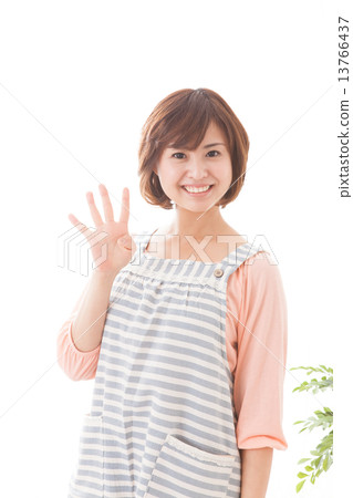 圍裙 笑臉 微笑 13766437