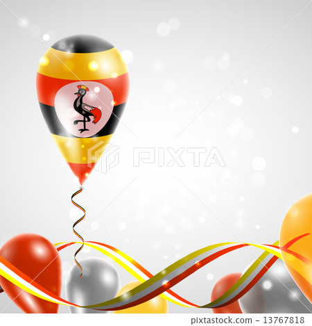 Flag of Uganda on balloon Flag of Uganda on balloon 13767818