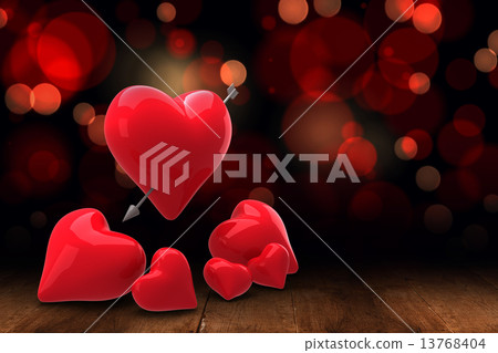 Composite image of love hearts 13768404