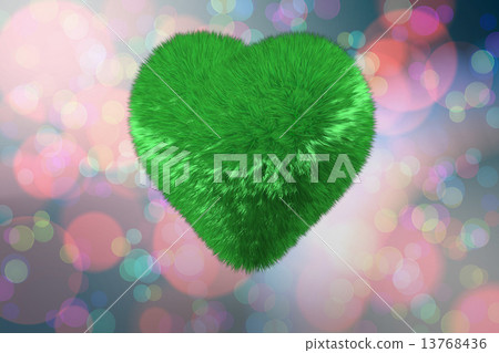 Large fuzzy green heart Large fuzzy green heart 13768436