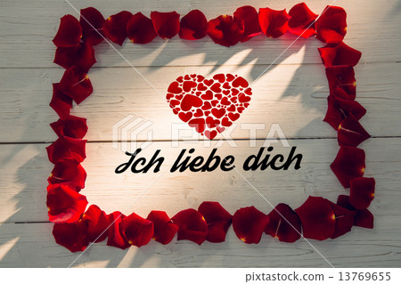Composite image of ich liebe dich 13769655