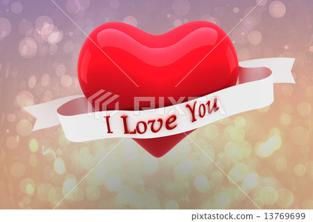 Composite image of heart with scroll Composite image of heart with scroll 13769699