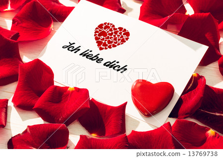 Composite image of ich liebe dich 13769738