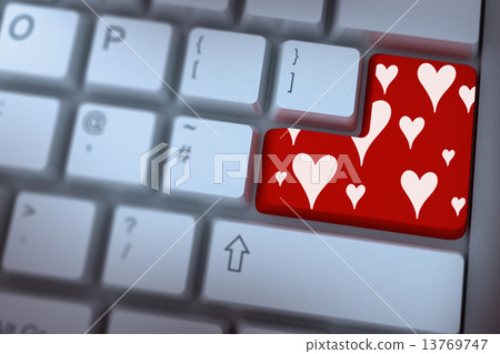 Composite image of valentines day pattern Composite image of valentines day pattern 13769747