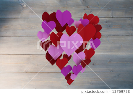 Composite image of love hearts 13769758
