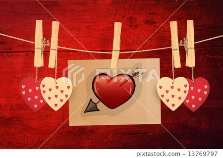 Composite image of heart with arrow Composite image of heart with arrow 13769797