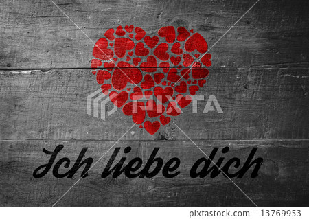 Composite image of ich liebe dich 13769953