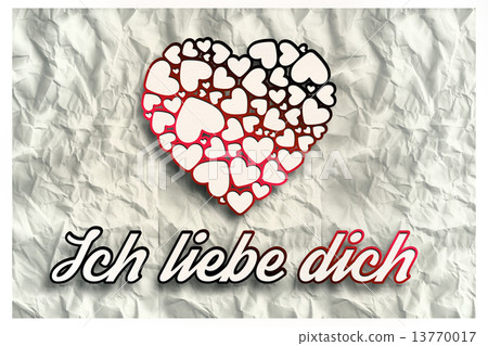Composite image of ich liebe dich 13770017