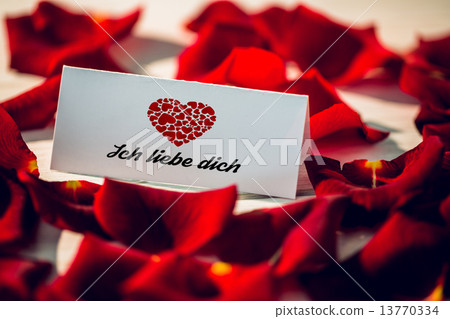 Composite image of ich liebe dich 13770334