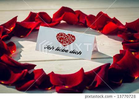 Composite image of ich liebe dich 13770728