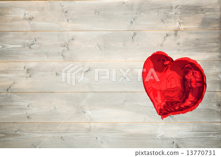 Big red heart shaped balloon 13770731