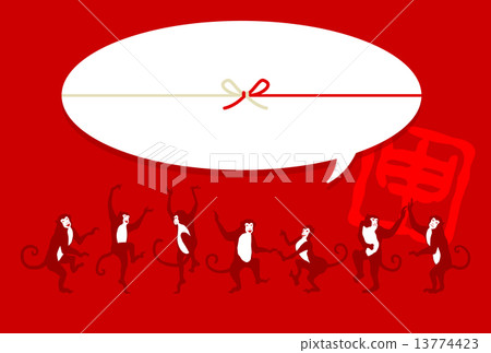 Monkeys and speech bubbles 13774423