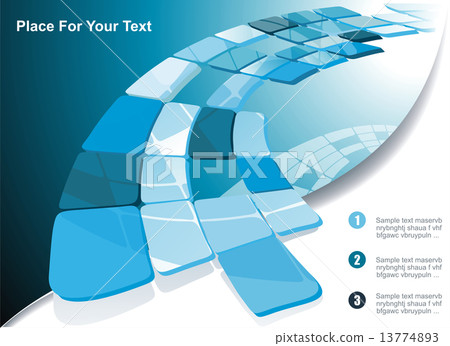 Blue technological banner. Vector illustration Blue technological banner. Vector illustration 13774893