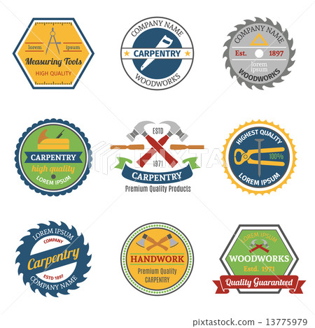 Carpentry color emblems 13775979