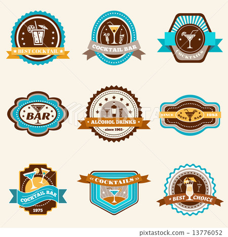 Alcohol Cocktails label set Alcohol Cocktails label set 13776052
