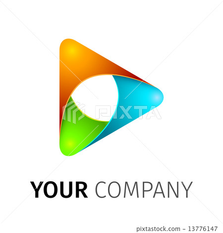 abstract vector logo play 13776147