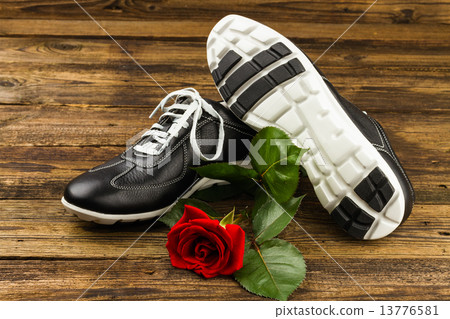 black man's shoes and rose black man's shoes and rose 13776581