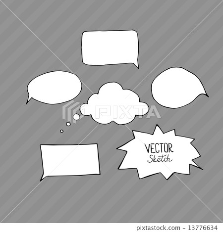 Set of blank speech bubbles with space for text Set of blank speech bubbles with space for text 13776634