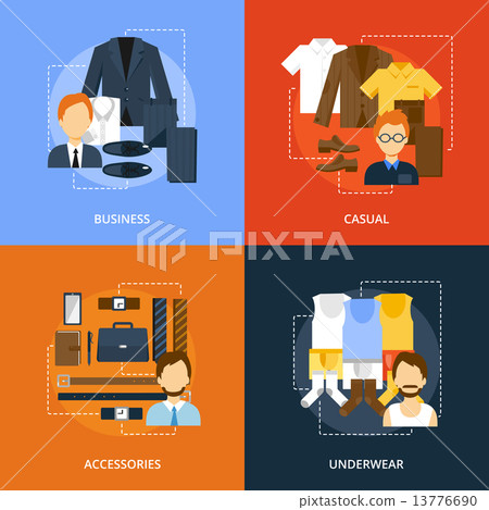 Clothes Icons Flat 13776690