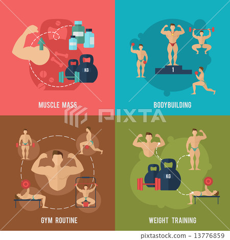 Bodybuilding Flat Set 13776859