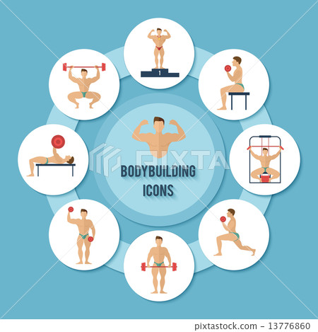 Bodybuilding Icons Set Bodybuilding Icons Set 13776860