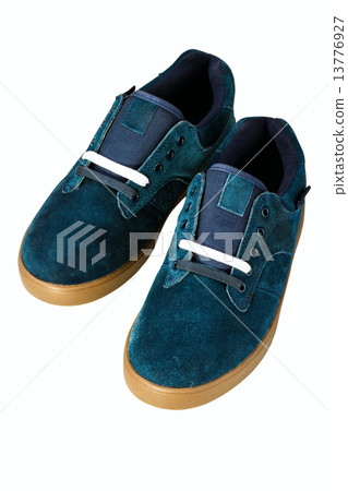 dark blue velvet man's shoe dark blue velvet man's shoe 13776927